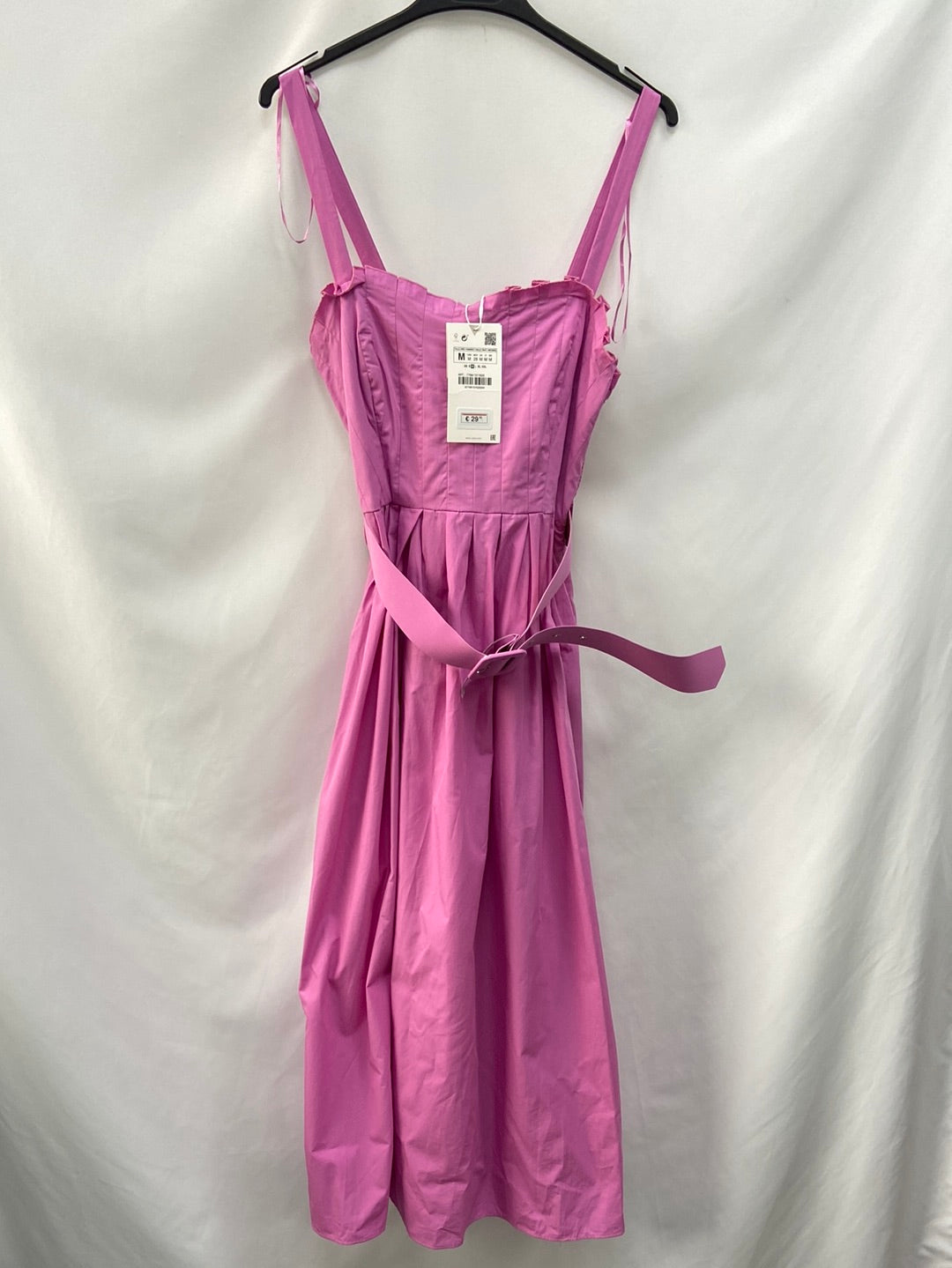 ZARA. Pink midi dress TM