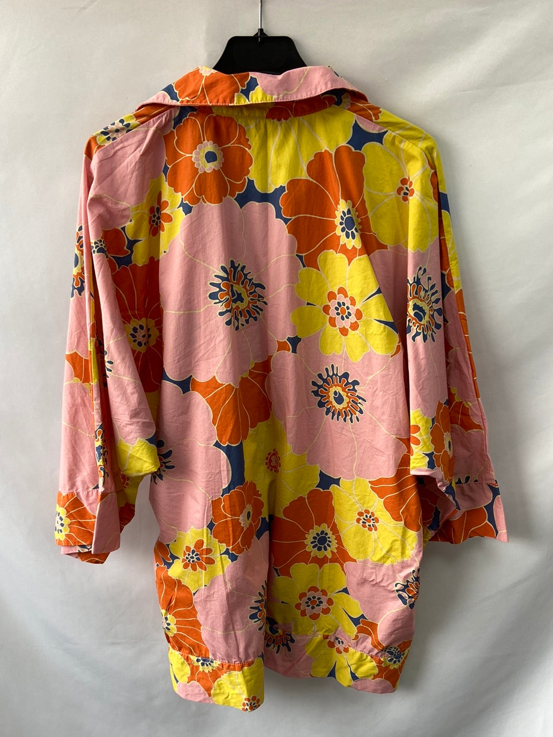 ZARA.Vestido/camisa larga estampada T.XS