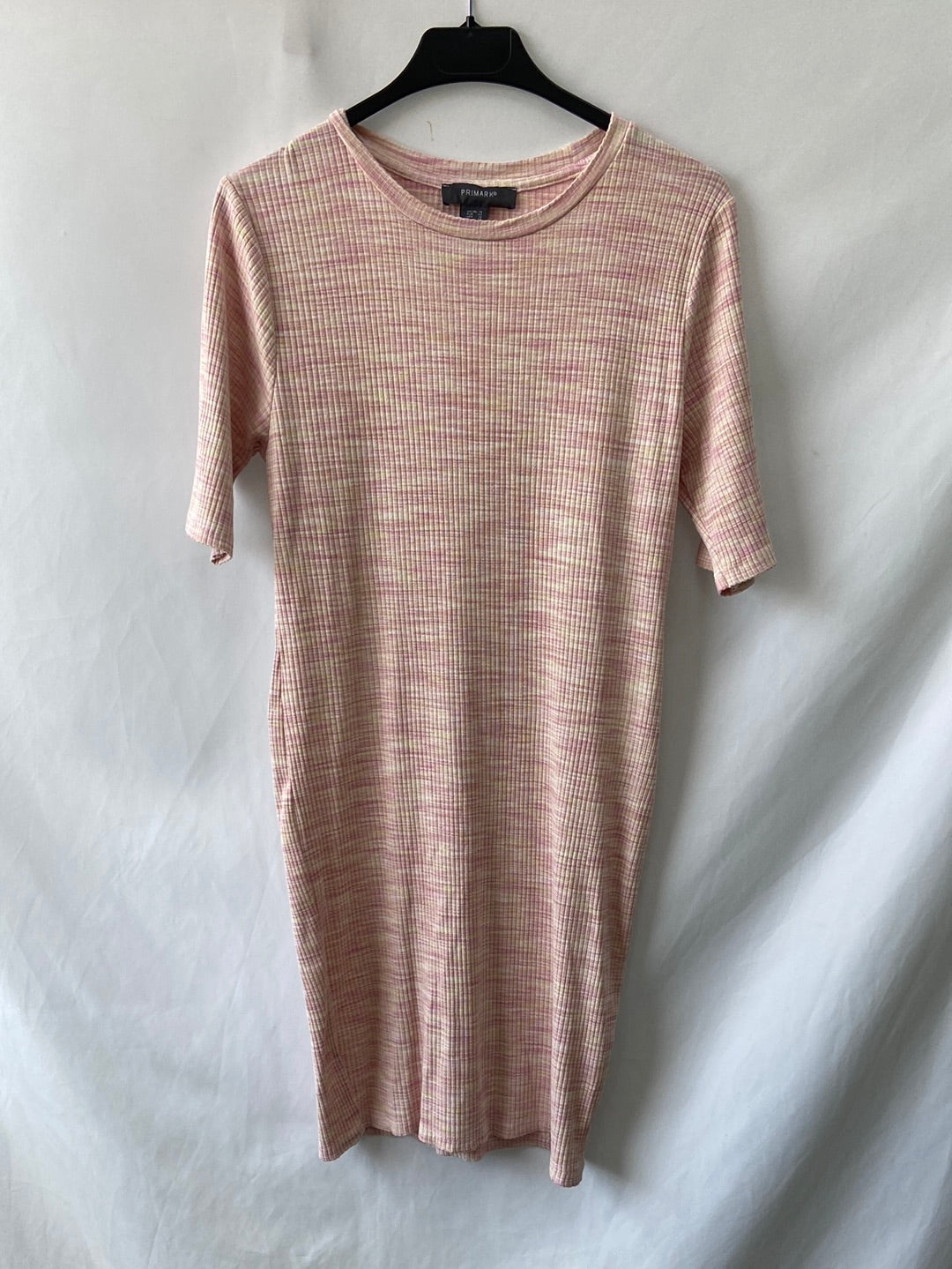 PRIMARK.Vestido ajustado punto canalé T.42 (m)