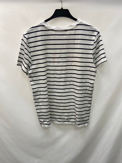 ESPRIT.Camiseta logo rayas T.L