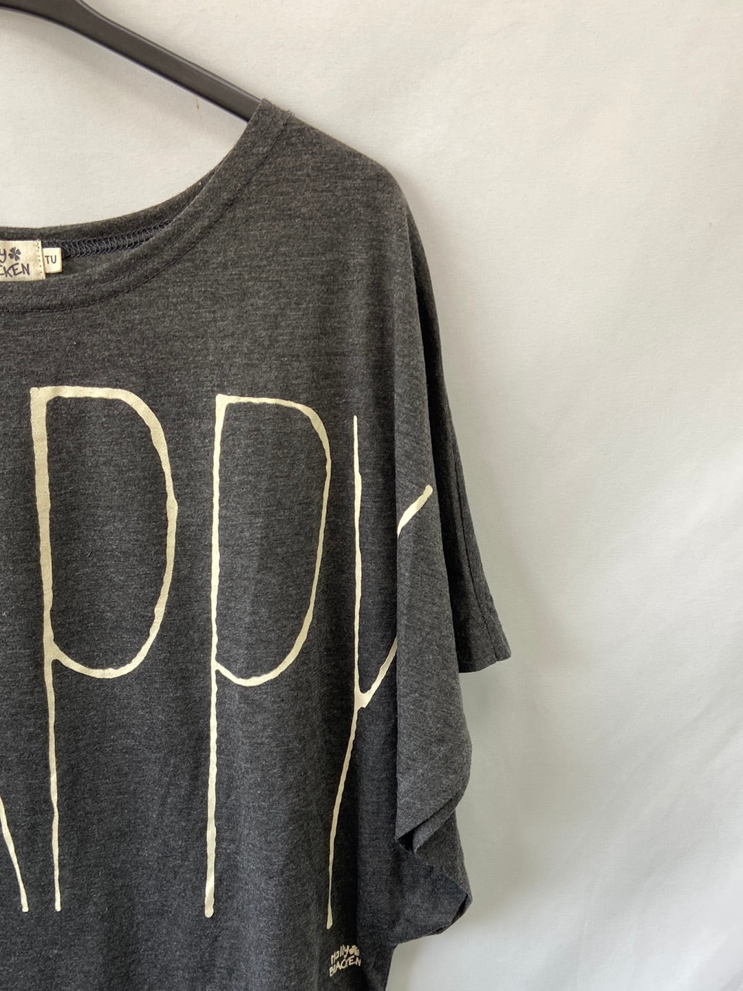 MOLLY BRACKEN.Camiseta amplia gris TU (s,m,l)