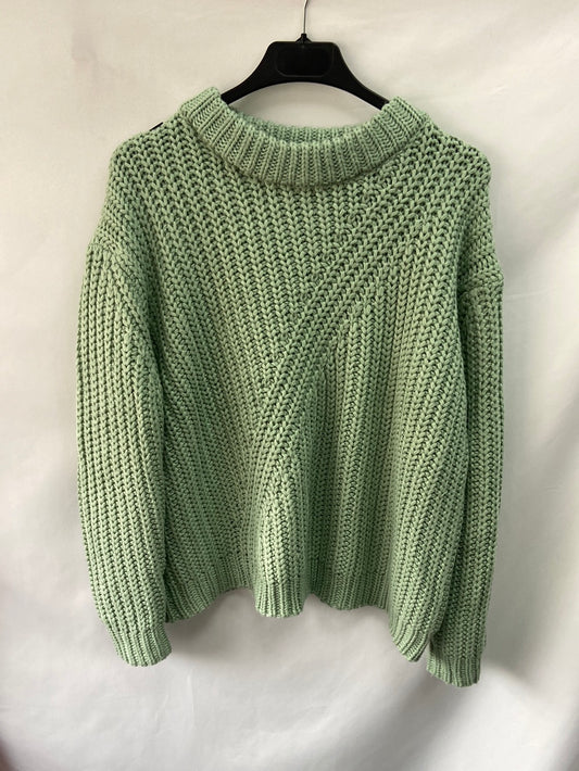 MANGO.Jersey gordito verde agua T.m