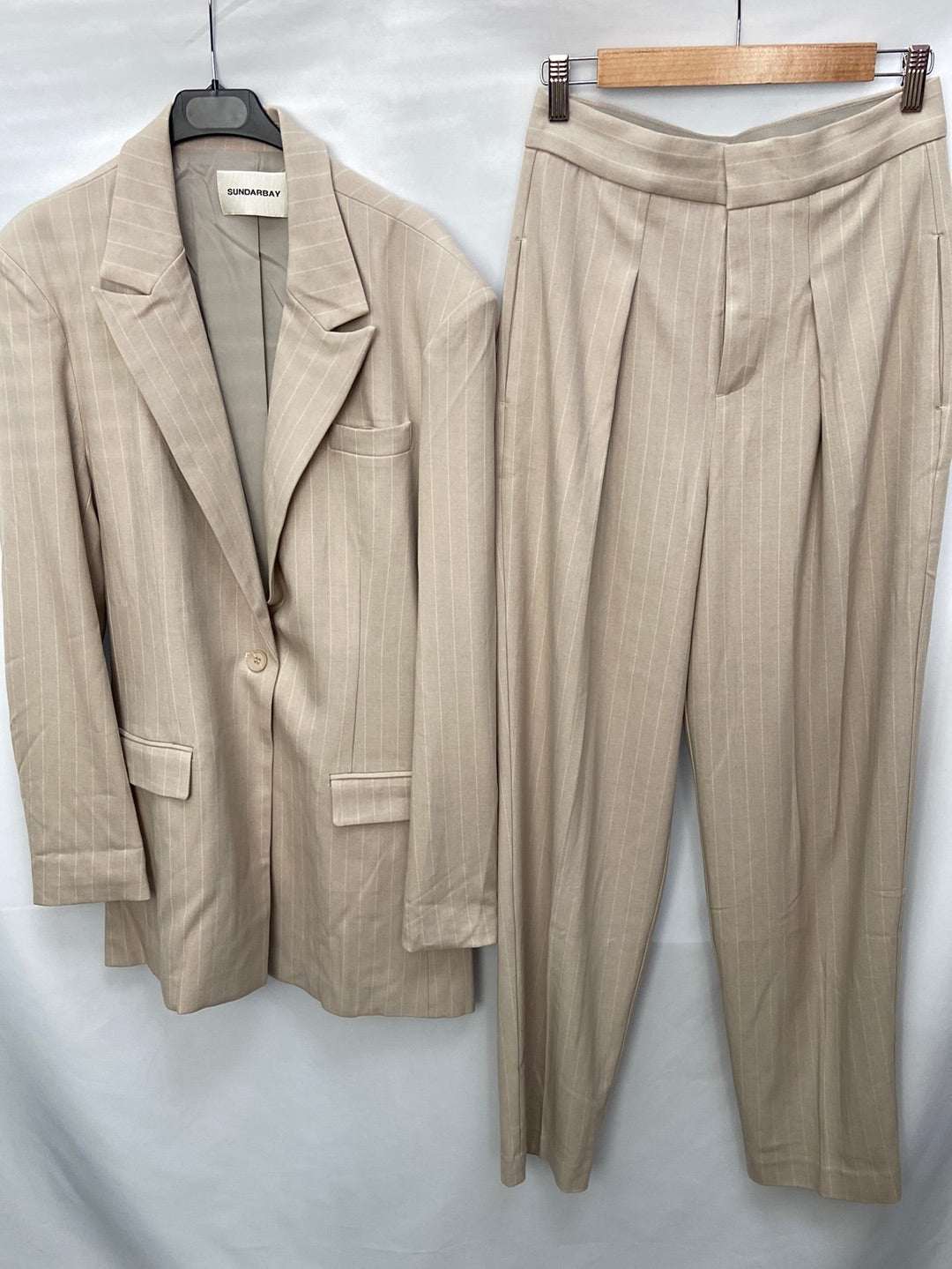 SUNDAYBAY.Chaqueta oversized estilo blazer beige T.M