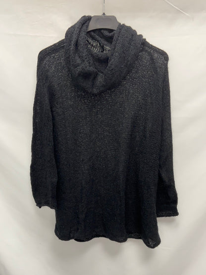 OTRAS.Jersey negro lana punto abierto T.M