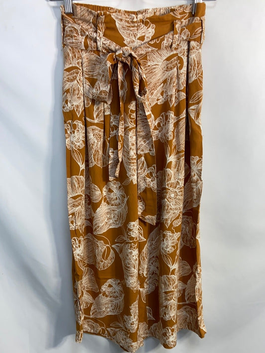 PRIMARK. Mustard floral culottes size 36