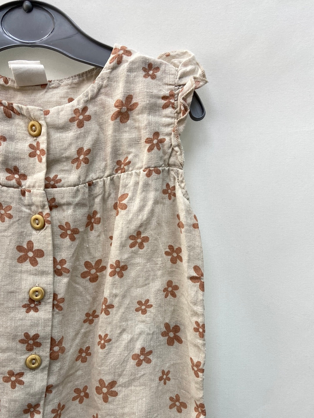 H&amp;M.Linen Dungarees 12-18 months