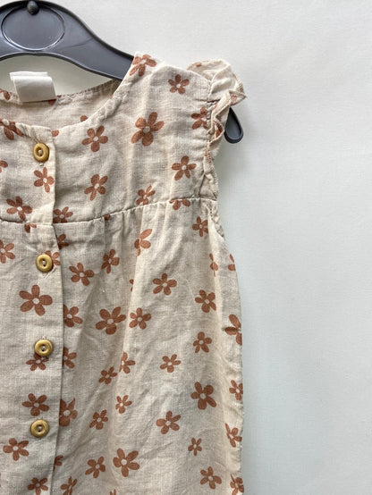 H&amp;M.Linen Dungarees 12-18 months