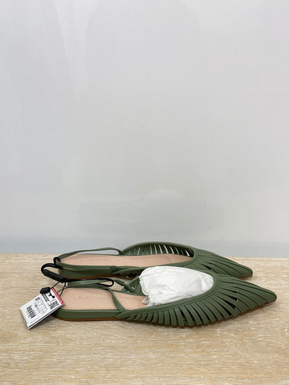 ZARA. Bailarina destalonada verde  T.37