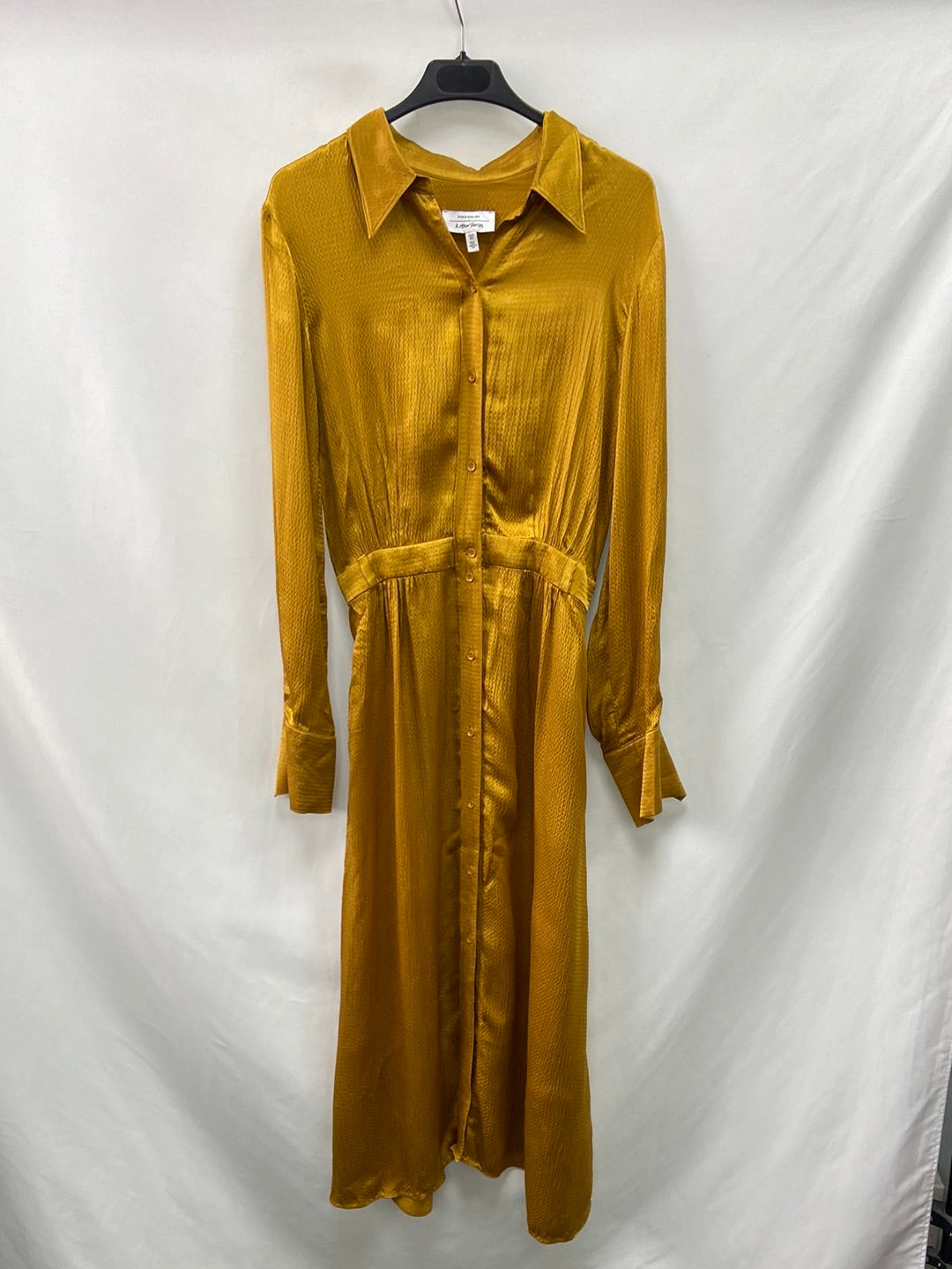 &amp;OTHER STORIES.Yellow satin dress S.38