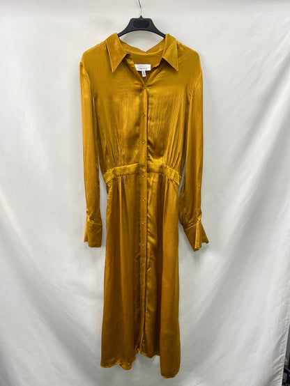 &amp;OTHER STORIES.Yellow satin dress S.38