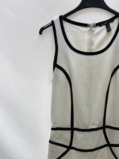 MANGO.Vestido blanco ajustado T.S