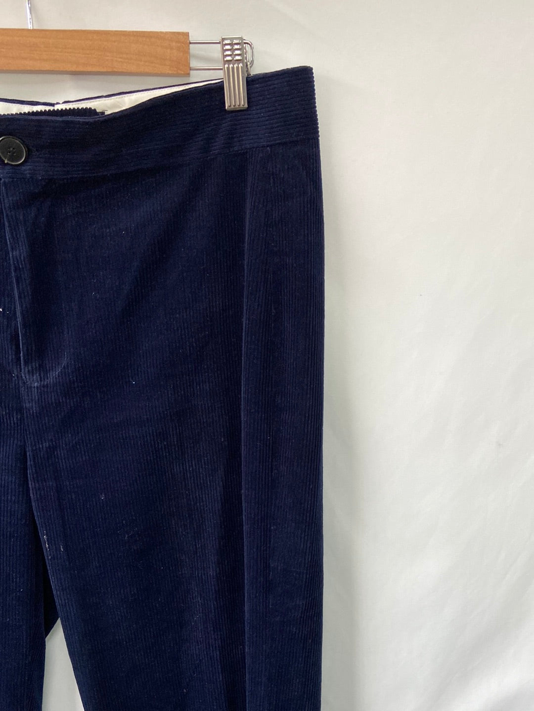 ZARA.Pantalones culotte micropana azules T.L