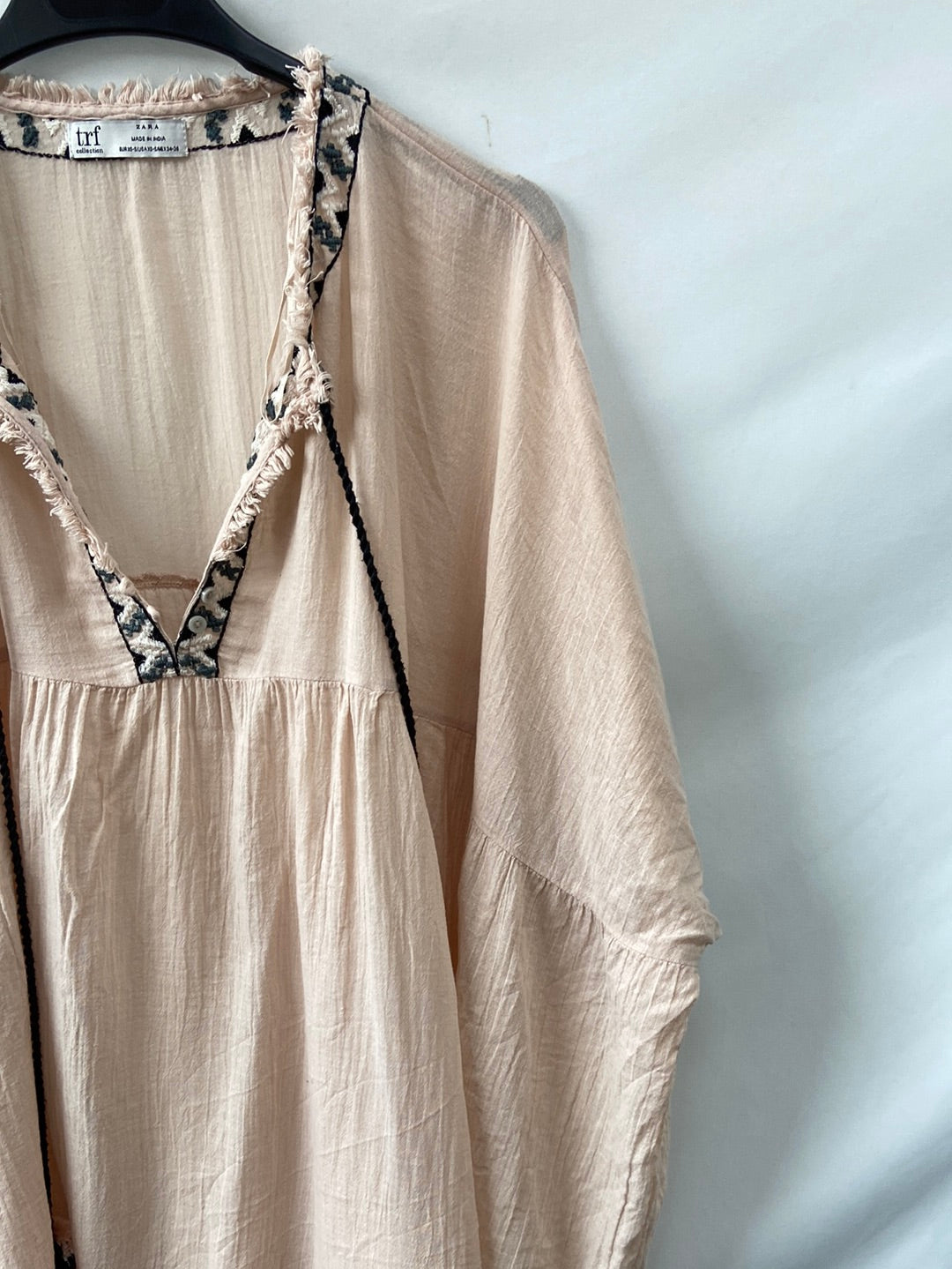 ZARA.Vestido estilo caftan oversized T.XS/S