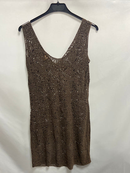 AGOGOA.Vestido antelina troquelado T.44 (s)