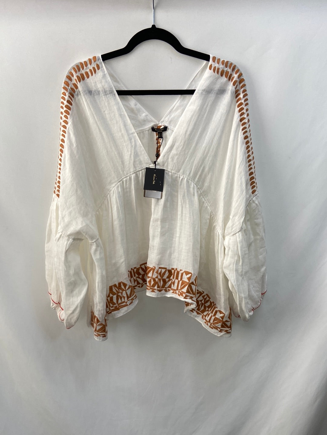 MASSIMO DUTTI.Blusón lino T.s