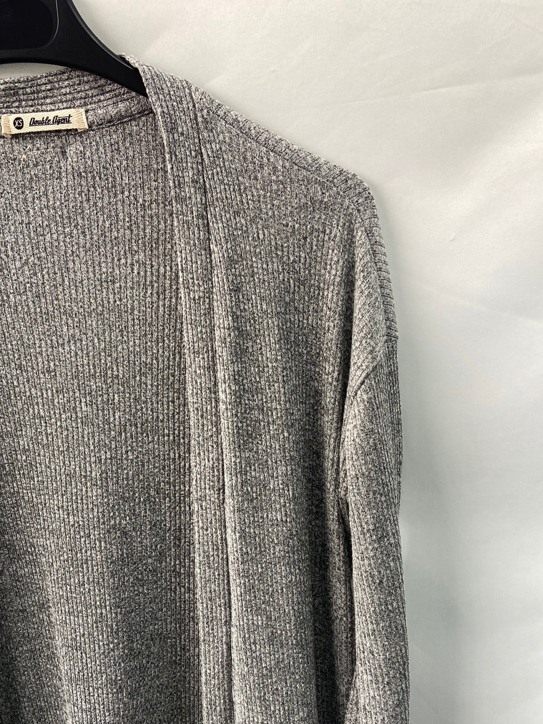 DOUBLE AGENT. Chaqueta/cárdigan punto gris T.xs