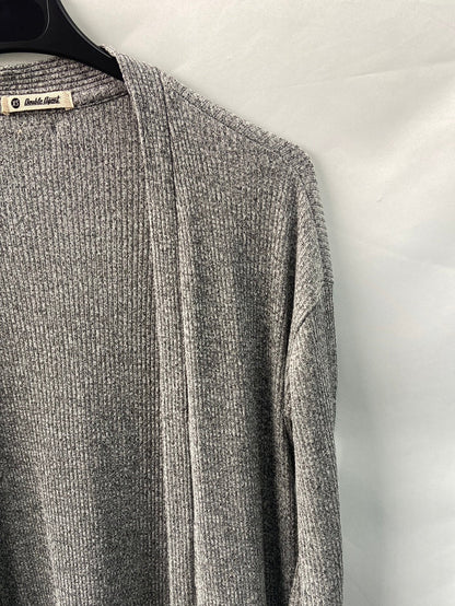 DOUBLE AGENT. Chaqueta/cárdigan punto gris T.xs