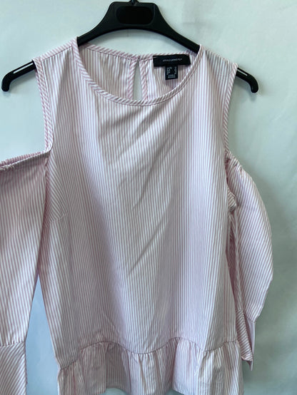 PRIMARK.Top rayas hombros descubiertos T.40