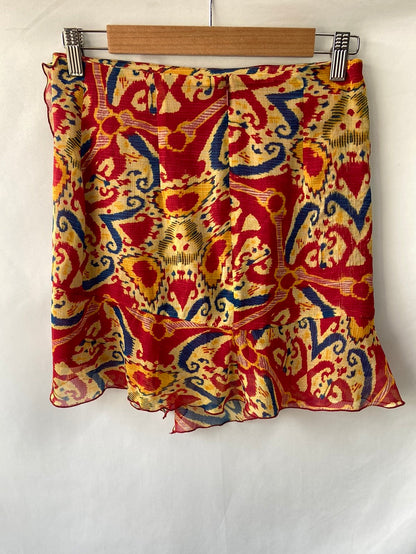 MANGO.Falda corta tipo pareo T.s