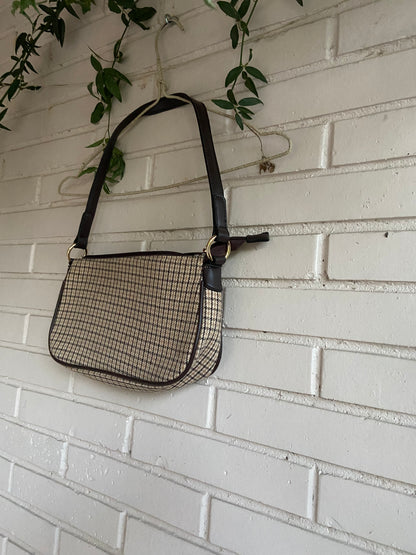 Bolso cuadros asa corta hombro