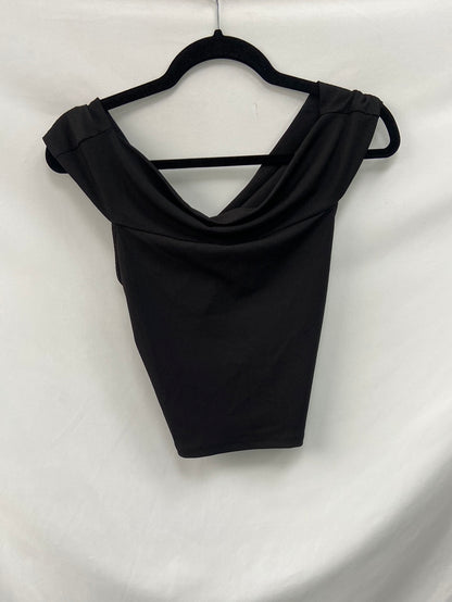 ZARA.Top negro escote cruzado T.m