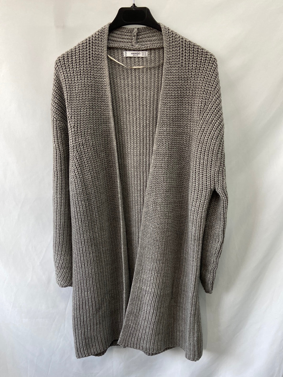 MANGO.Cardigan gris largo T.M