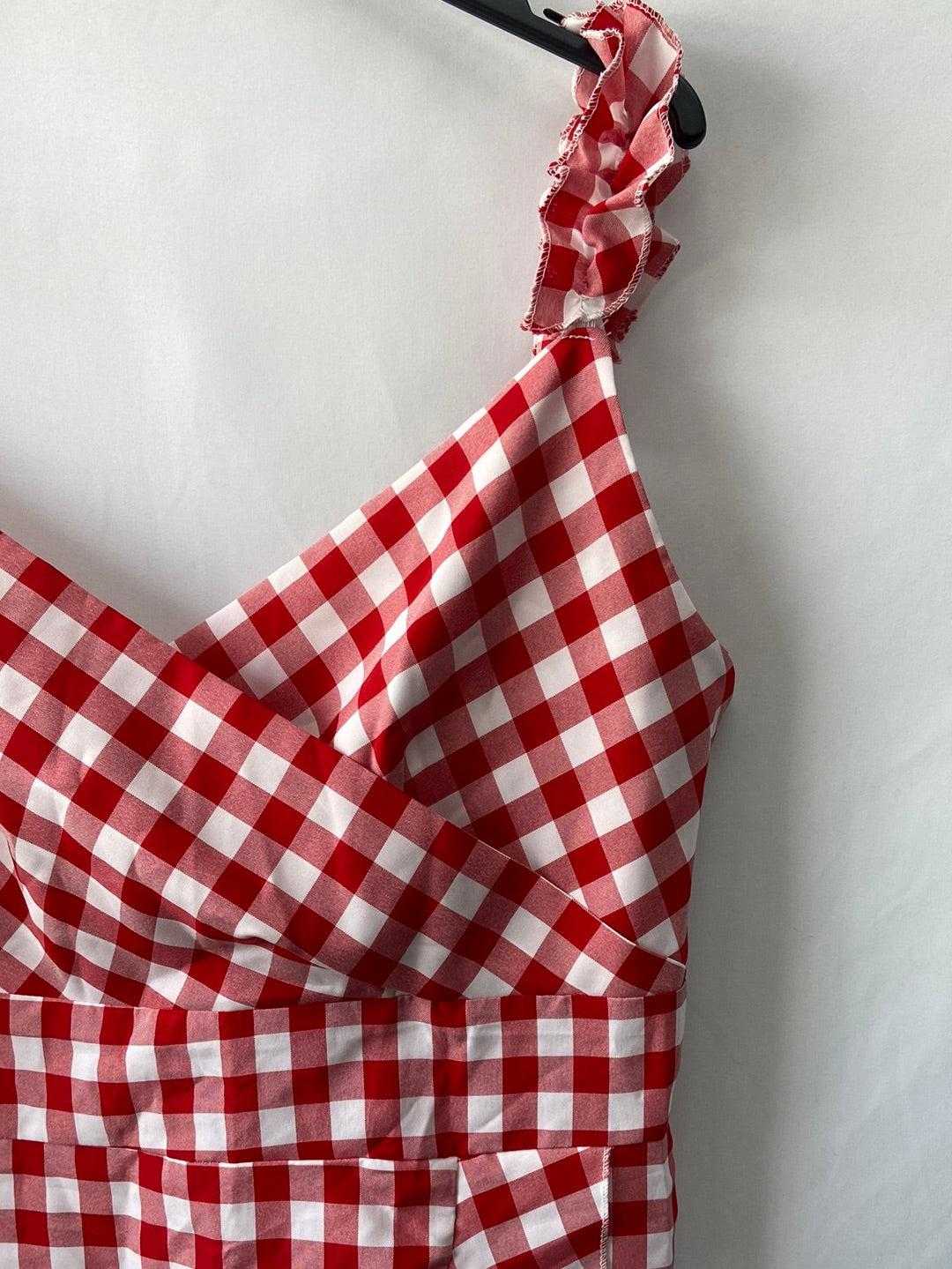 OTHERS. Checked wrap dress S.XL