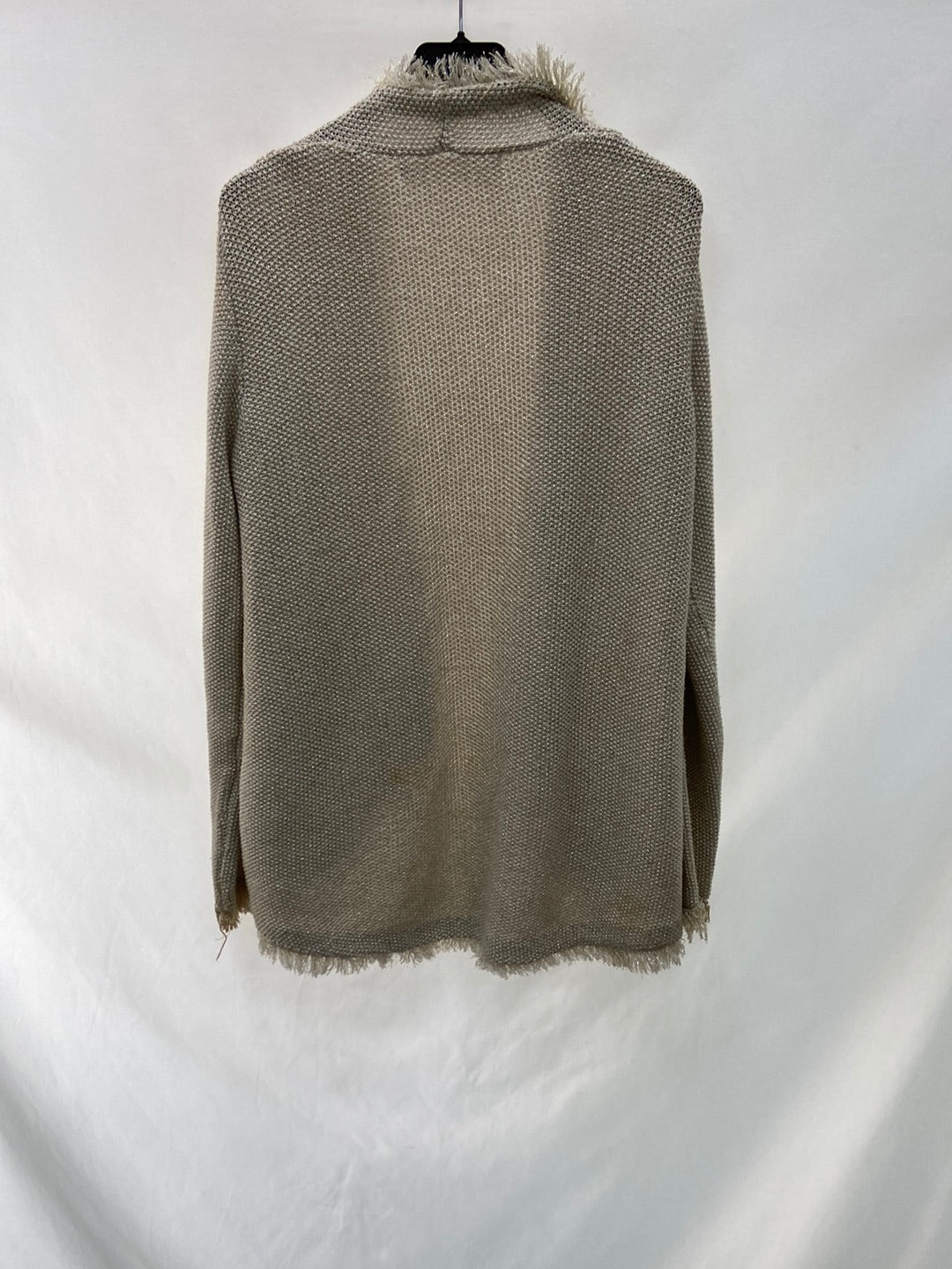 ZARA.Chaqueta beige tweed hilos T.M