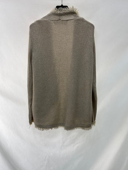 ZARA.Chaqueta beige tweed hilos T.M