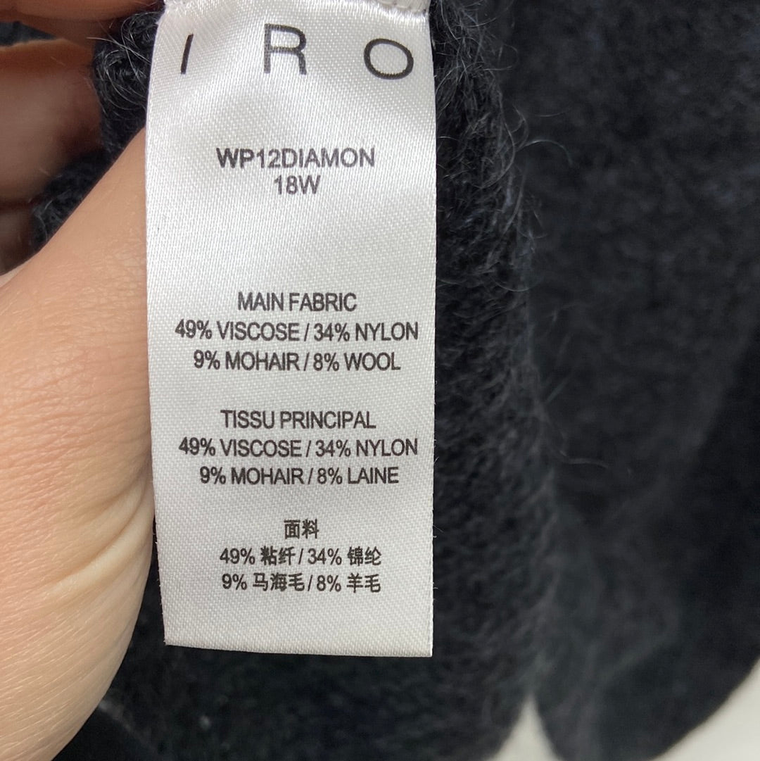 IRO.Black V-neck lace jersey S.XS