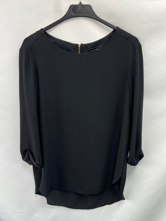 PRIMARK.Blusa negra fluida T.40