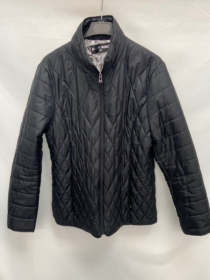 ELLEN ROSE. Plumas ligero negro cremallera T.M