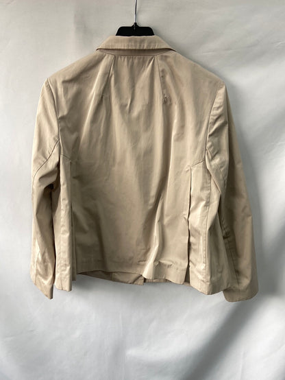 MarketZARA.Chaqueta finita beige impermeable T.L