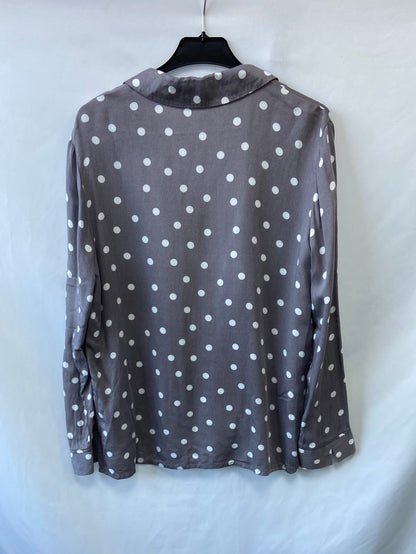 MANGO.Blusa pijamera lunares T.L