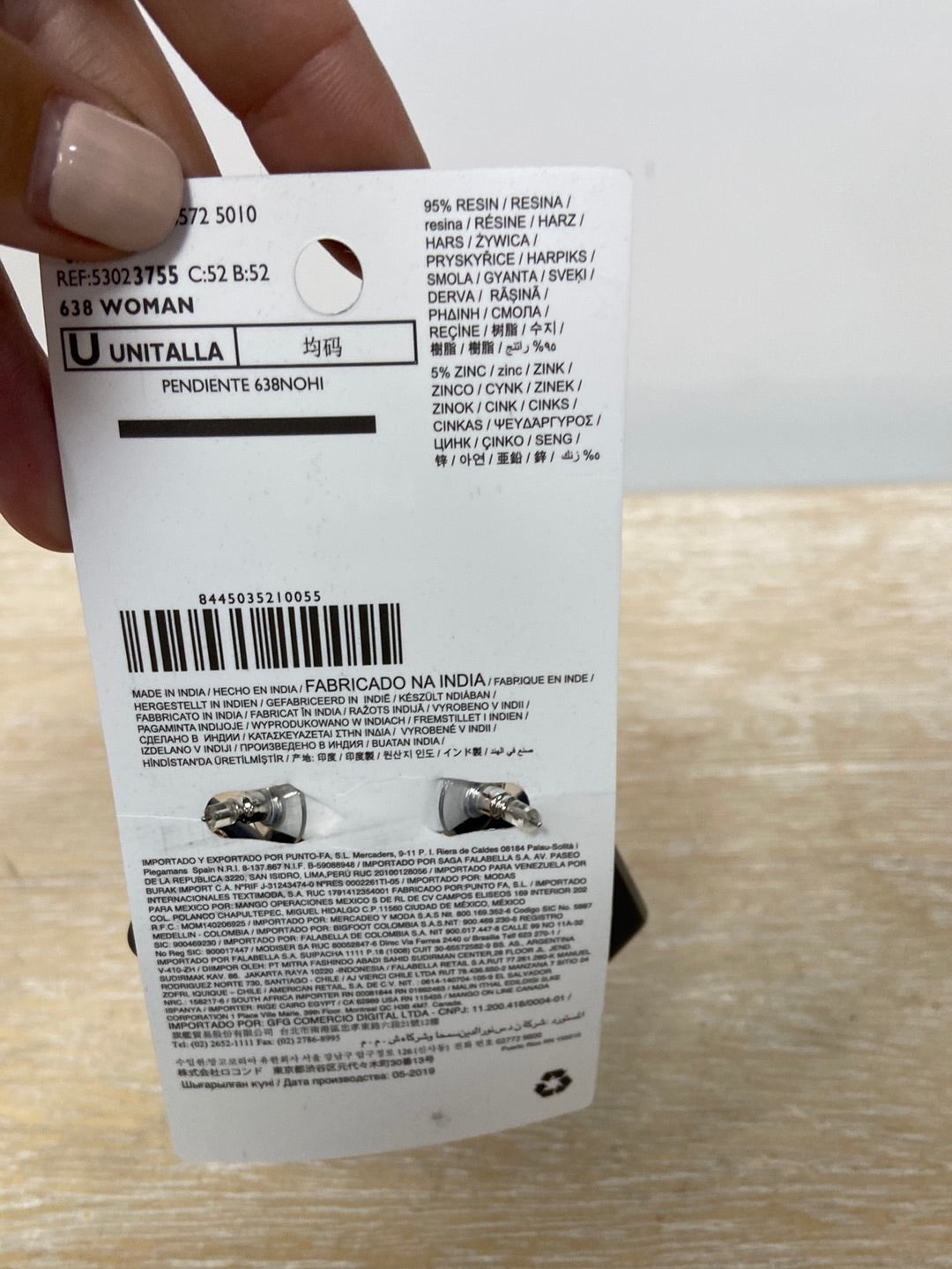 MANGO.Pendientes geométricos