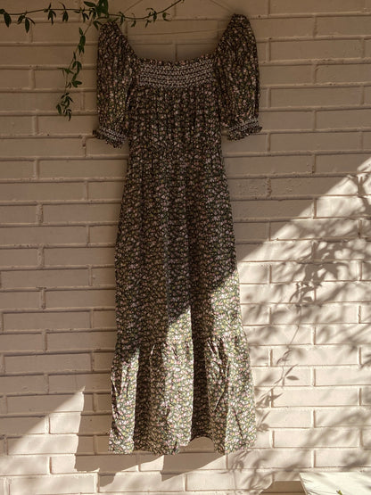 Vestido largo flores T.36