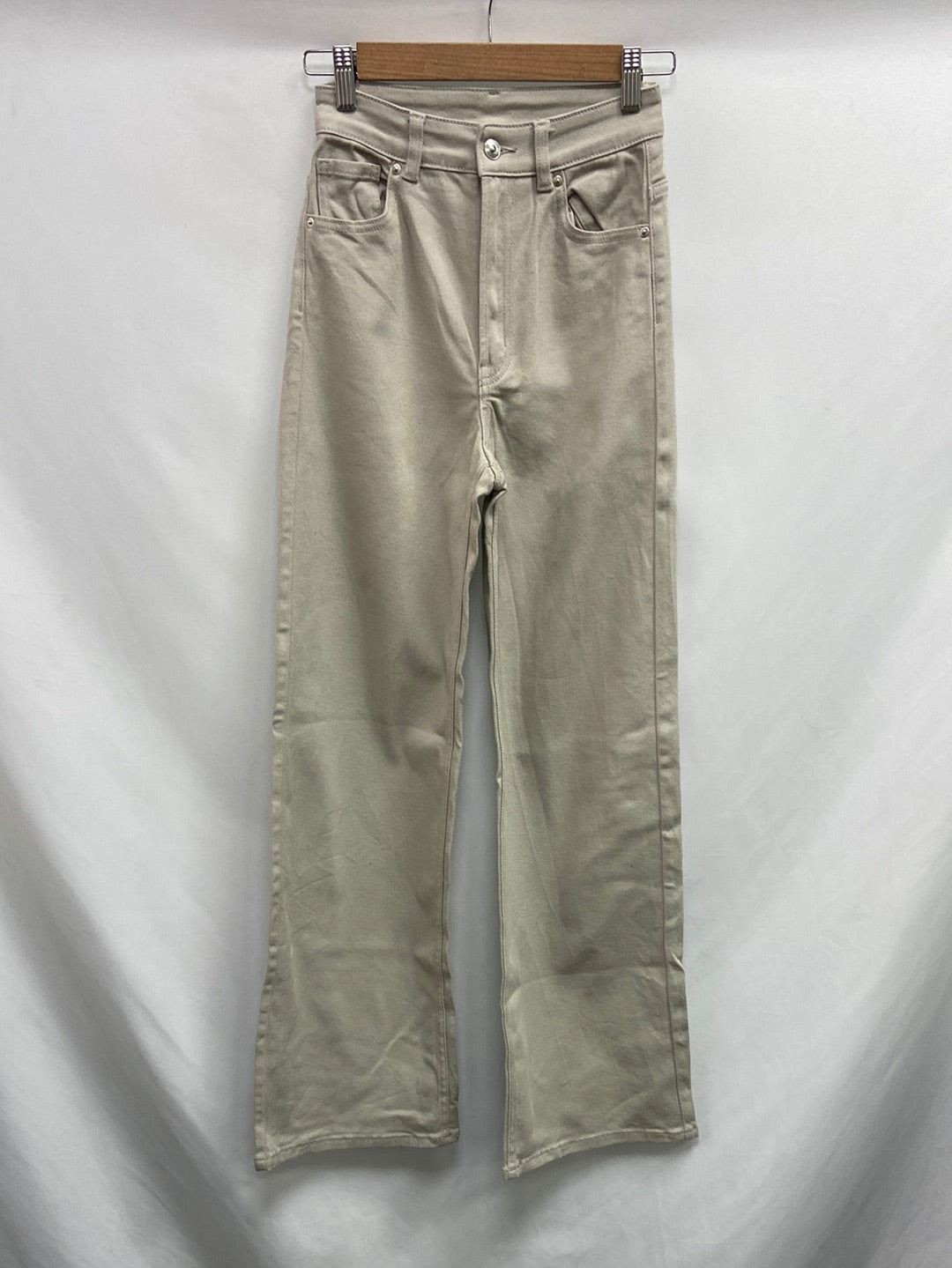 H&amp;M. Wide-leg grey trousers size 34