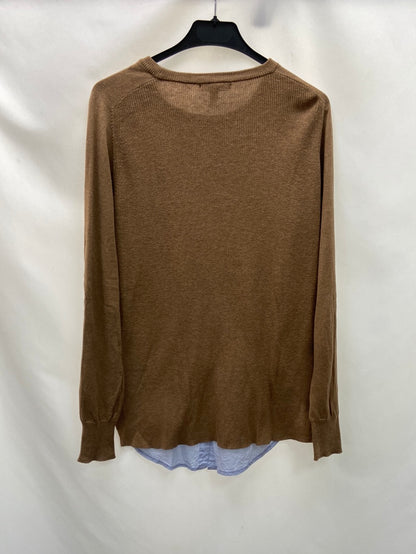 MANGO. Camel double textured jersey TL