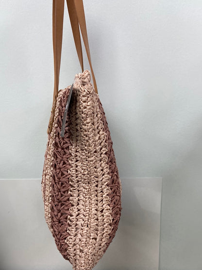 OTHERS. Raffia bag in pink tones