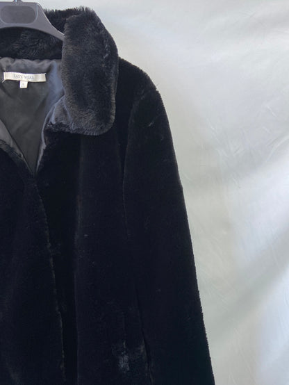 MarketEASY WEAR.Abrigo pelo negro T.L