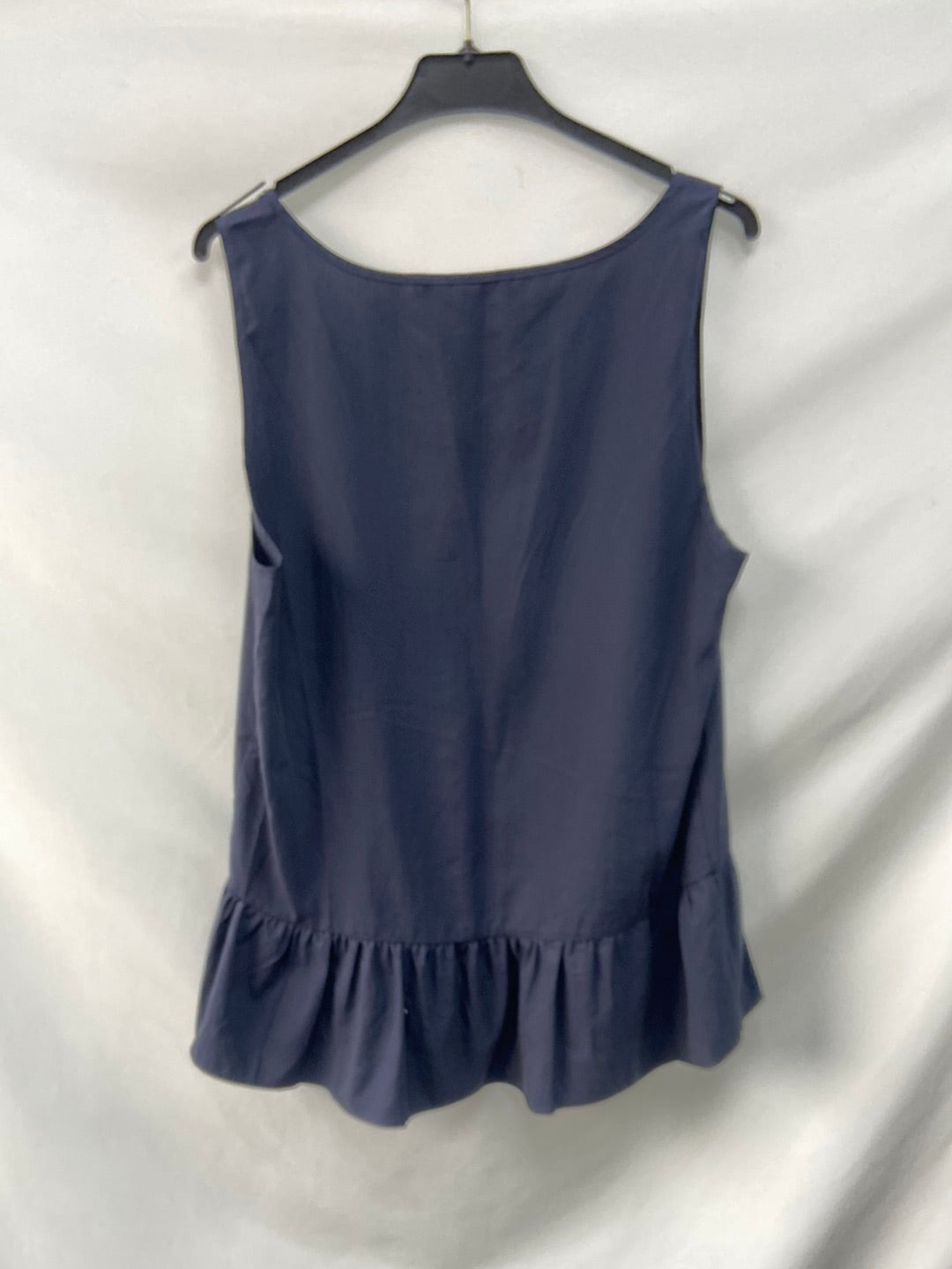 ZARA.Top azul volante T.m