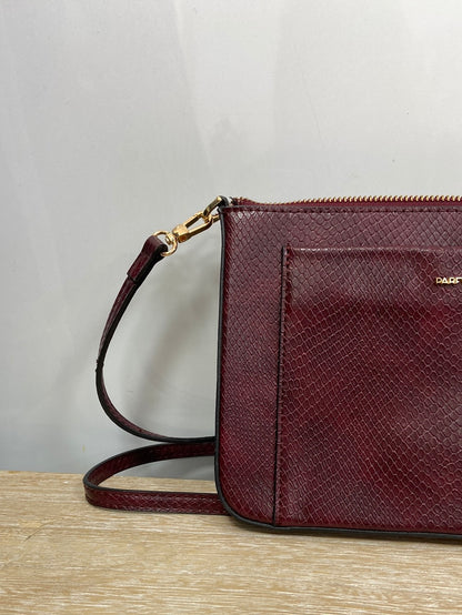 PARFOIS.Bolso burdeos bandolera