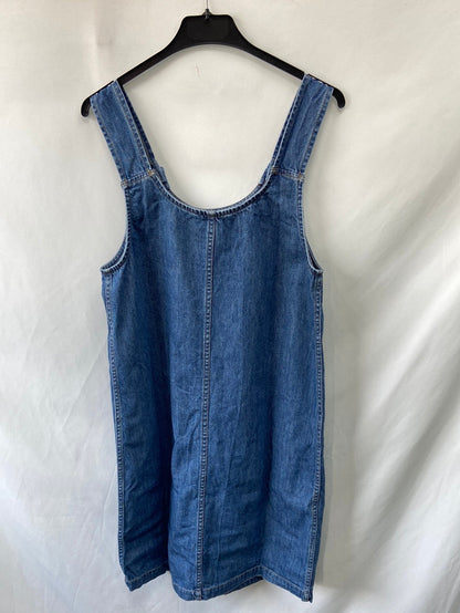 EDC(esprit).Vestido/peto denim T.s