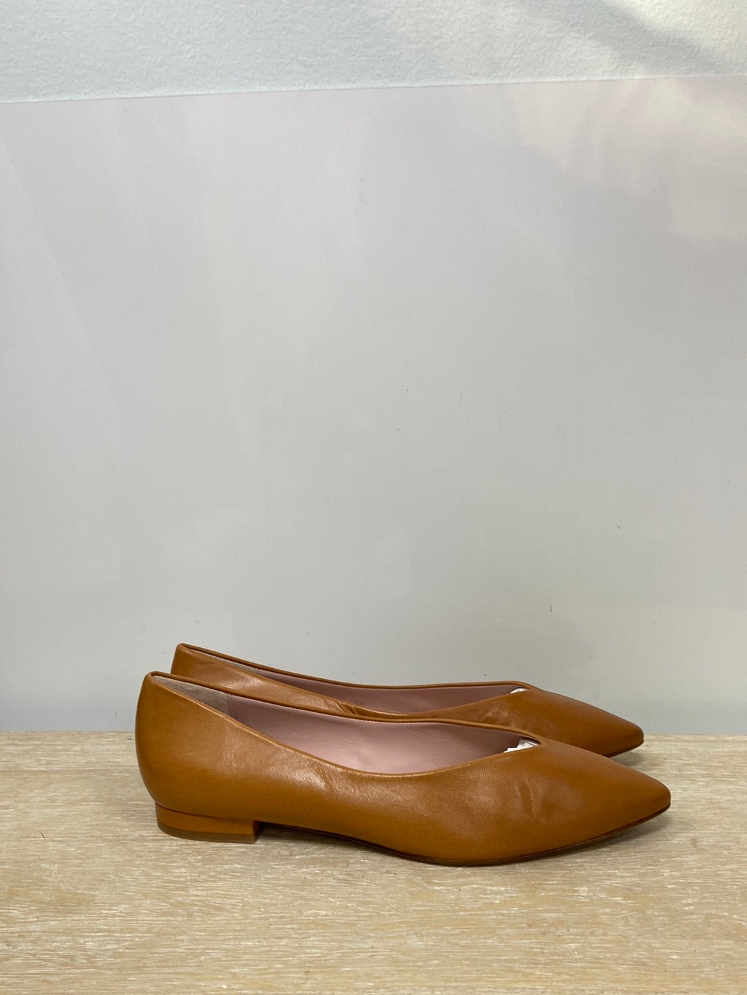 BOHEMIAN.Bailarinas camel piel T.38