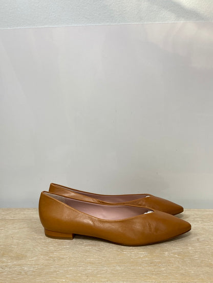 BOHEMIAN.Bailarinas camel piel T.38