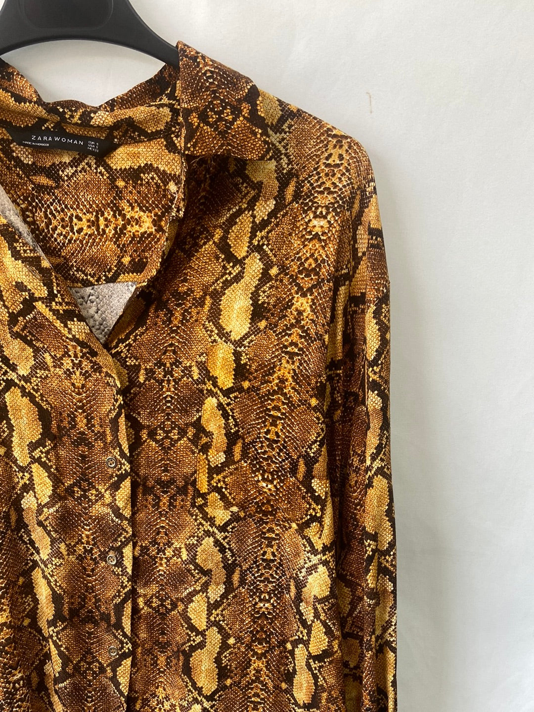 ZARA.Camisa oversized animal print T.S