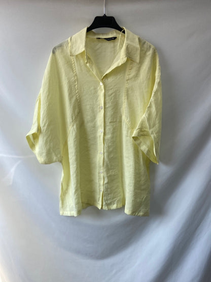 ZARA.Camisa amarilla oversized T.s(tara)