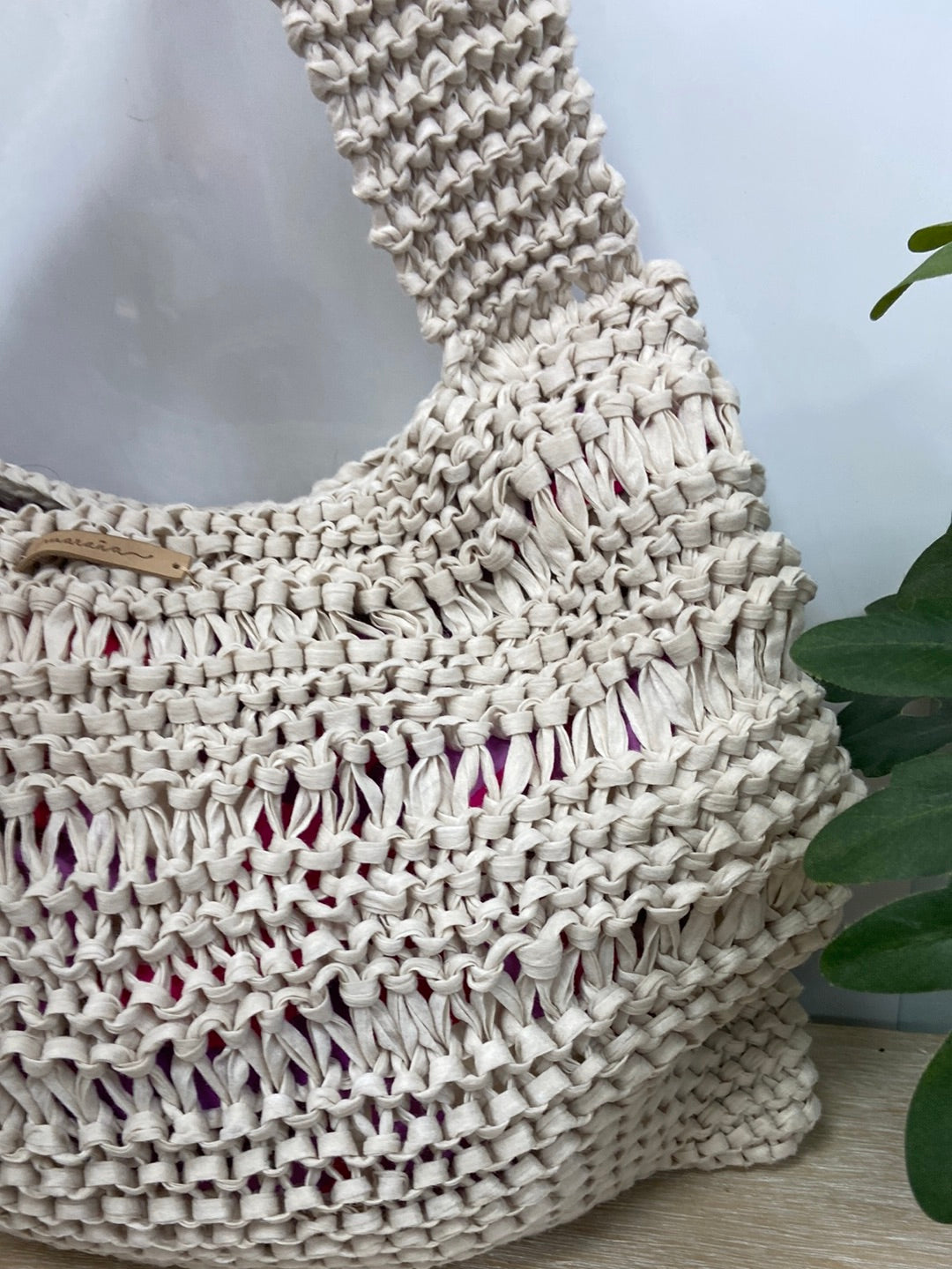 MARAÑA.Bolso tela trenzado