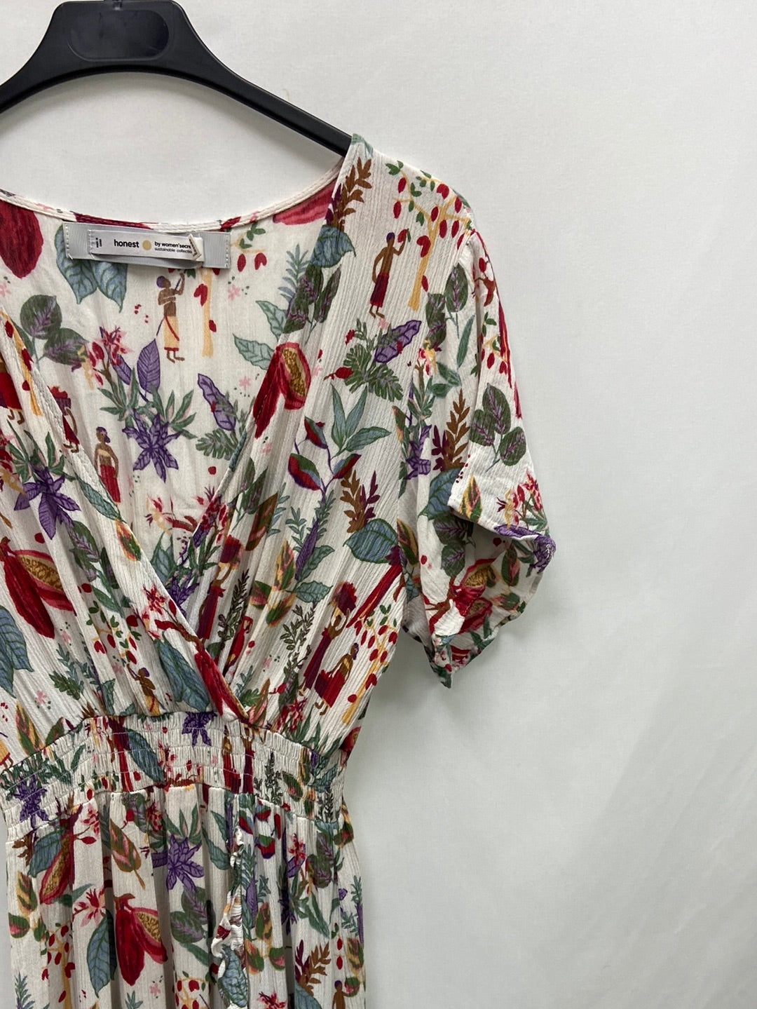 WOMEN'SECRET. White floral dress S.XS