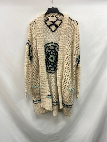 ZADIG&VOLTAIRE.Cárdigan beige troquelado gordito T.xs